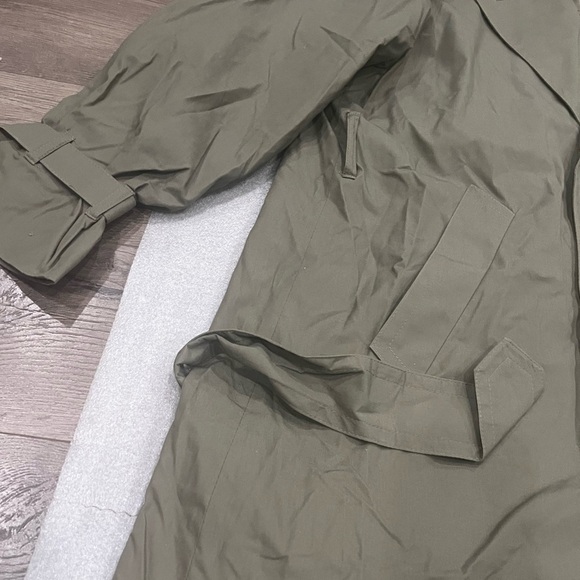 [40R]Aquascutum Men's Olive Green Trench Coat - Picture 3 of 10